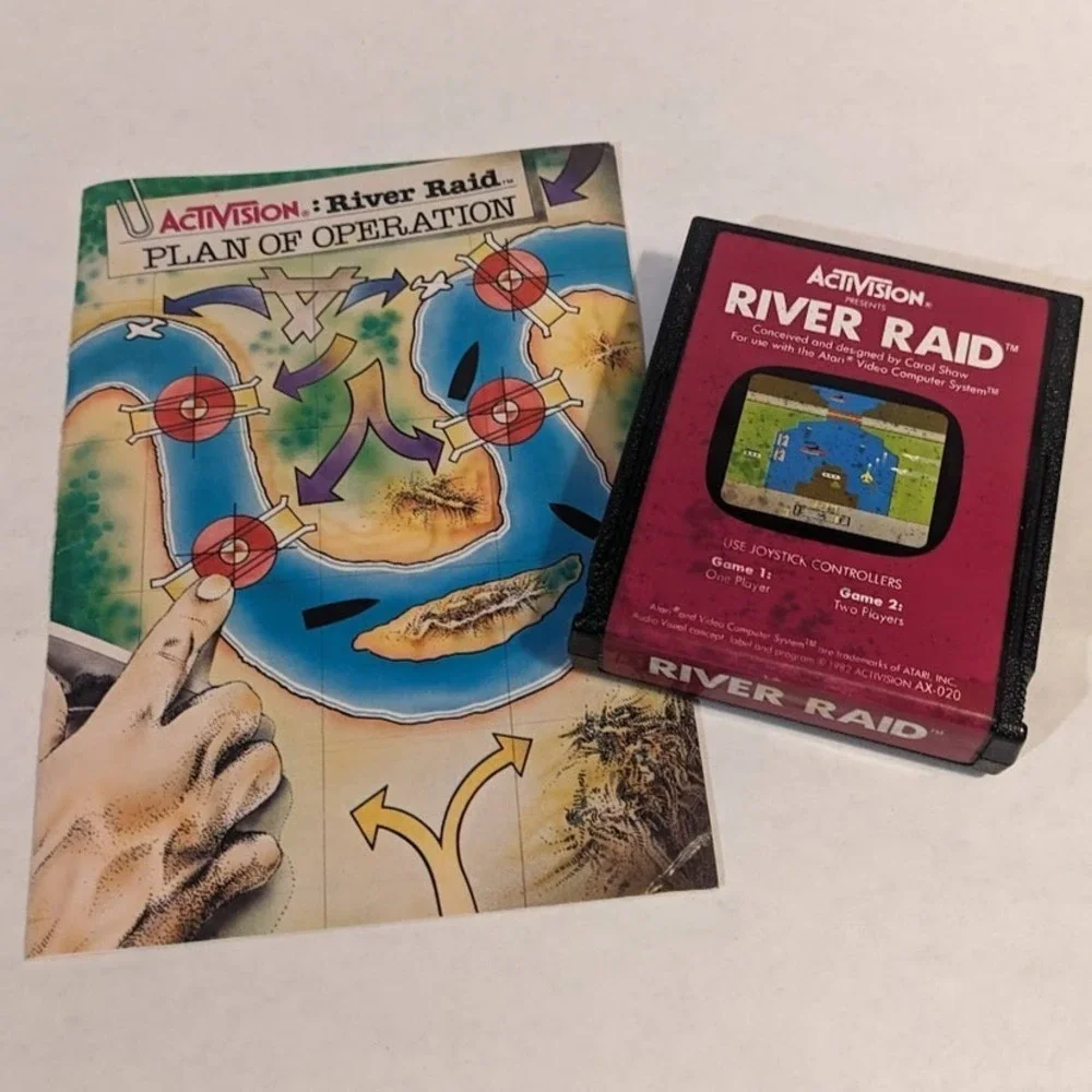 Vintage Atari 2600 River Raid‎ With Rare Game & Manual Untested Activision 1982